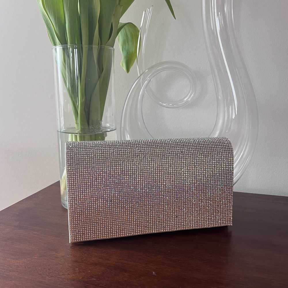 Rhinestone Clutch with gold undertones
